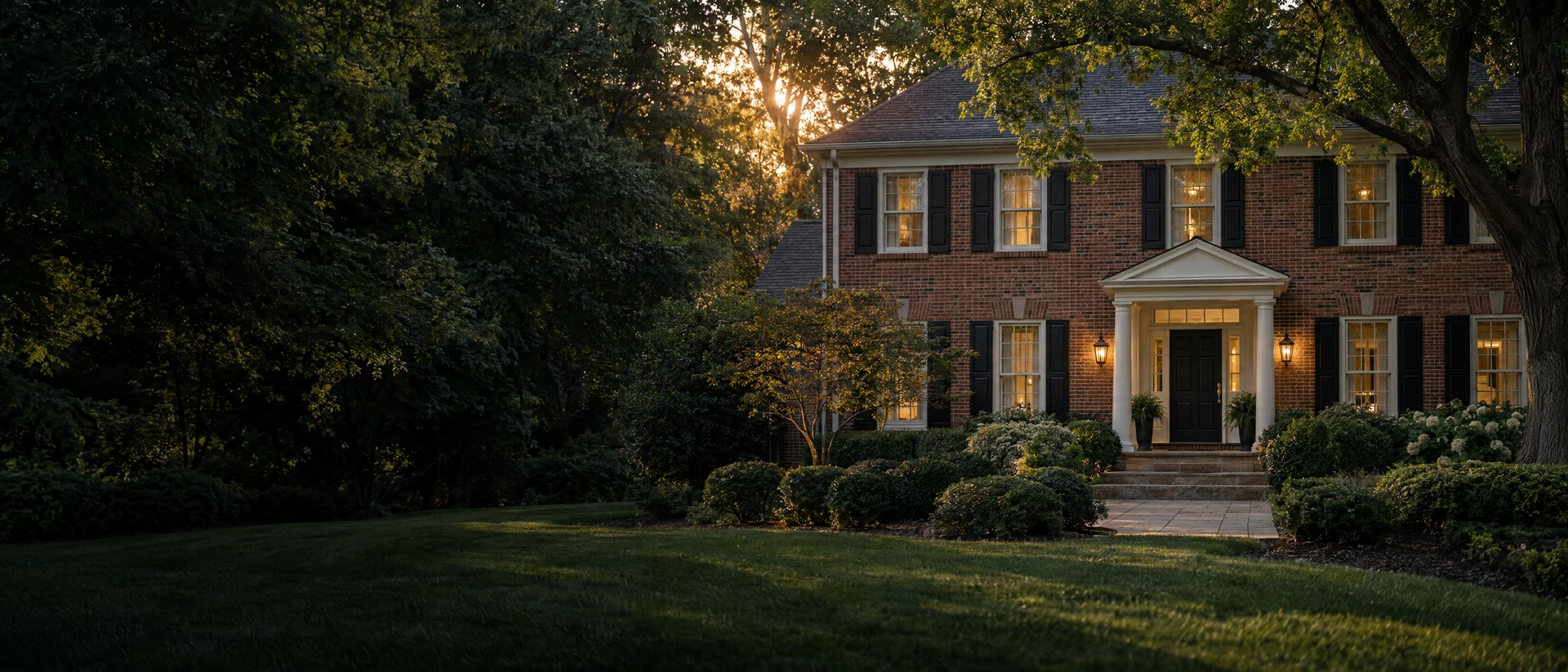 Welcoming Northern Virginia home exterior and front entry