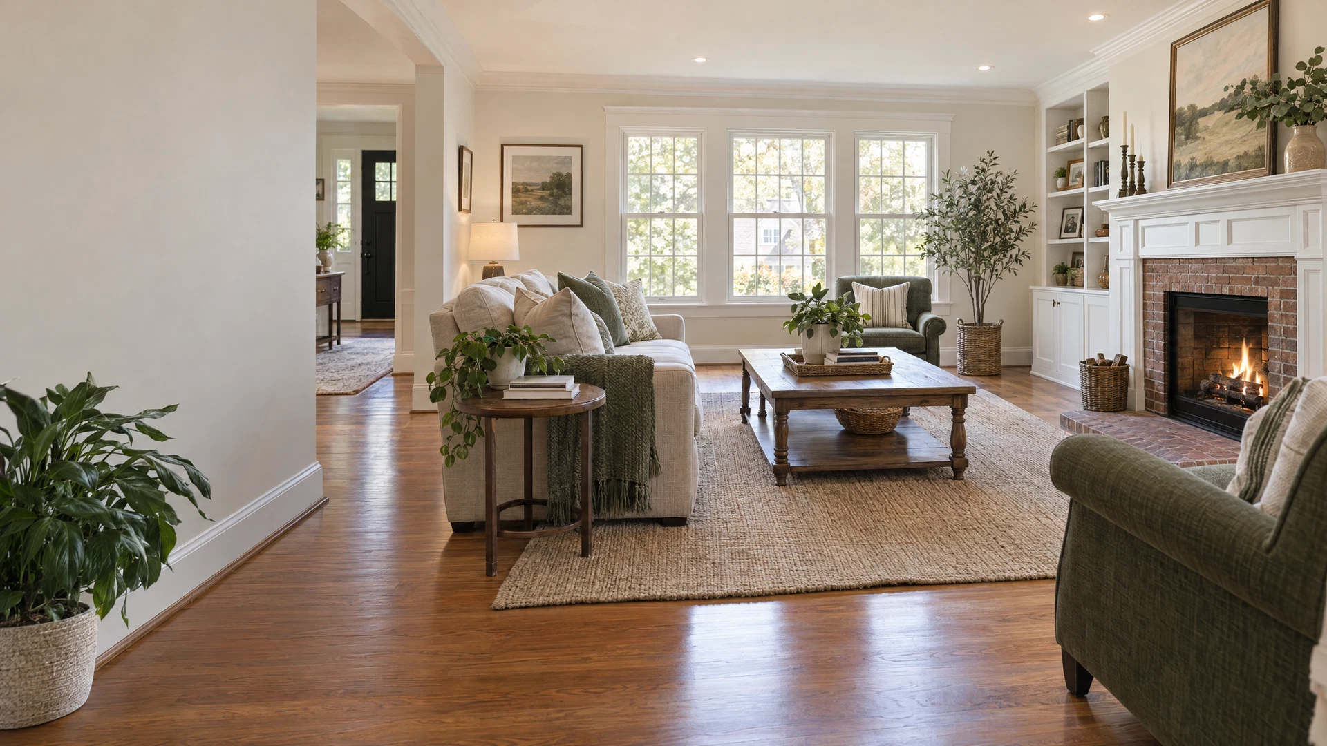 Warm, well-maintained residential living space in Northern Virginia